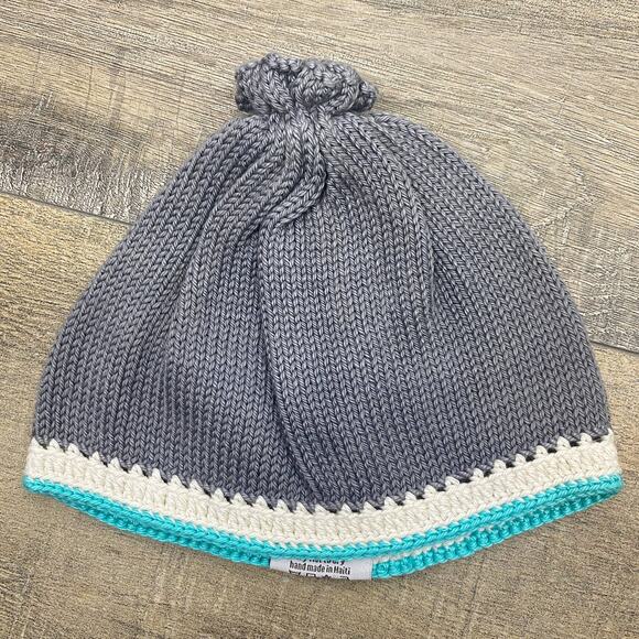 Hand Knit Baby Hat - Haiti Babi 100% Pima Cotton Fair Trade 12-24 Mo Baby Gift - Picture 4 of 6